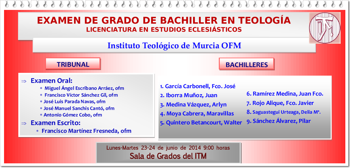 Examen Bachiller junio 2014