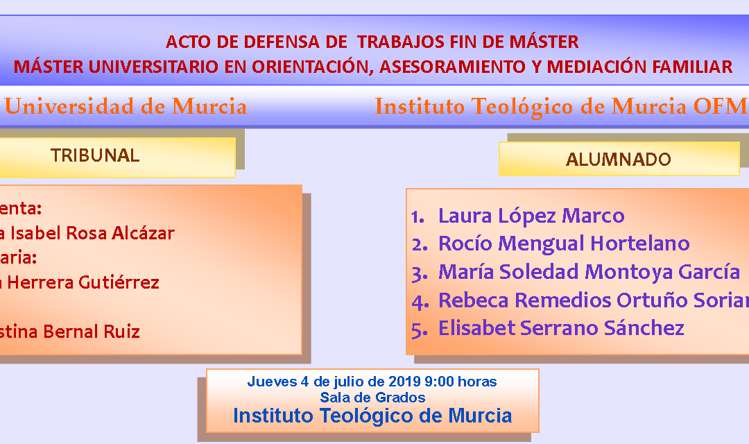 Defensa TFM máster de Familia