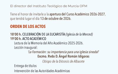 Acto de apertura oficial del curso 2026-2027 en el ITM