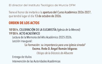 Acto de apertura oficial del curso 2026-2027 en el ITM